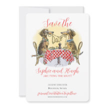 Funny Dachshund Save The Date Dog Lovers Card