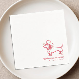 Funny Dachshund Wedding Napkins
