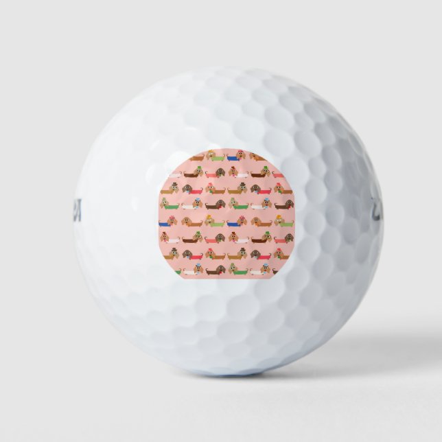 Funny Dachshunds Golf Balls (Front)