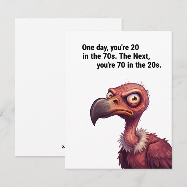 Funny Dad 70th Birthday Card Aging Humor (Front/Back)