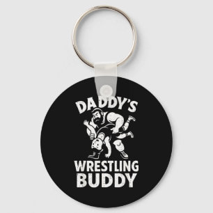 Funny Dad And Son Daughter Kids Wrestling Wrestler Keychain