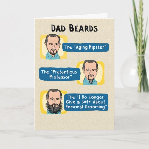 Funny Dad Beards Fathers Day Card