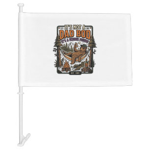 Funny Dad Bod Bear Camping Father Figure Shirt_1 Car Flag