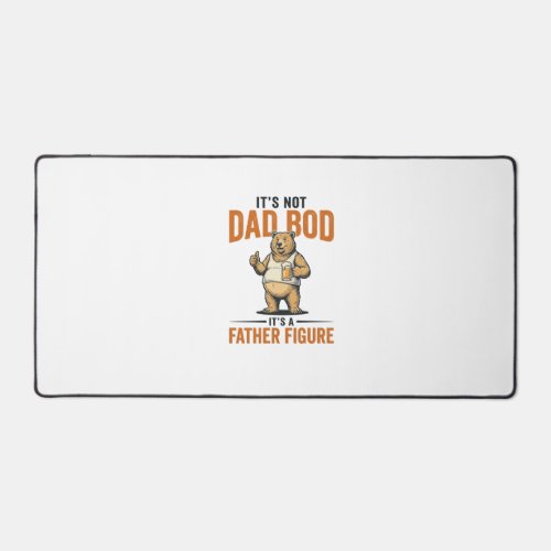 Funny Dad Bod Father Figure Bear Beer Shirt_1 Desk Mat