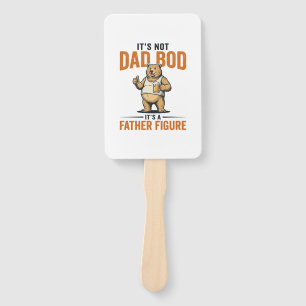 Funny Dad Bod Father Figure Bear Beer Shirt_1 Hand Fan