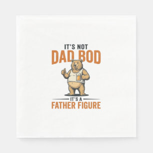 Funny Dad Bod Father Figure Bear Beer Shirt_1 Napkins