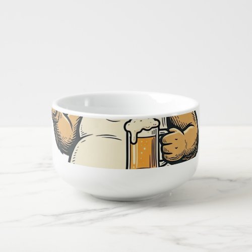 Funny Dad Bod Father Figure Bear Beer Shirt_1 Soup Mug