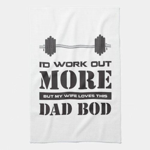 Funny Dad Bod Workout Wipedown Towel