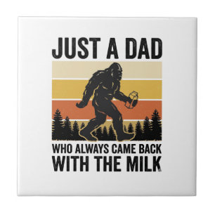 Funny Dad Came Back With the Milk Vintage Shirt_1 Ceramic Tile