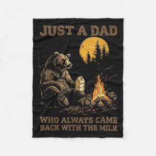 Funny Dad Camng Bear Quote Gift For Father's Day H Fleece Blanket