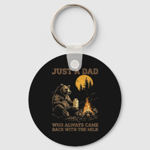 Funny Dad Camng Bear Quote Gift For Father's Day H Keychain