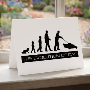 Funny Dad Chores Weekend Lawnmower Art Holiday Card
