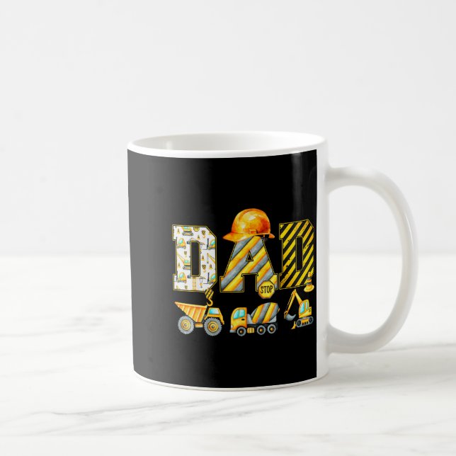 Funny Dad Construction Excavator Kids Matching Fam Coffee Mug (Right)