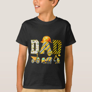 Funny Dad Construction Excavator Kids Matching Fam T-Shirt