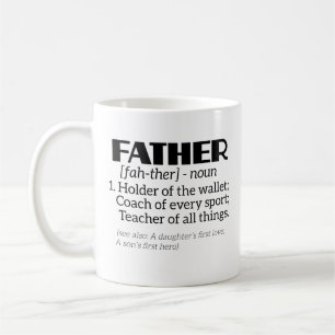 Funny Dad Definition Coffee Mug Coach Fathers Day