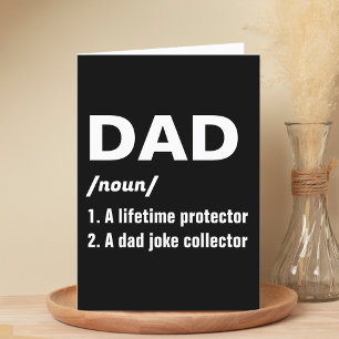 Funny Dad Definition Happy Father's Day Letterpress Thank You Card