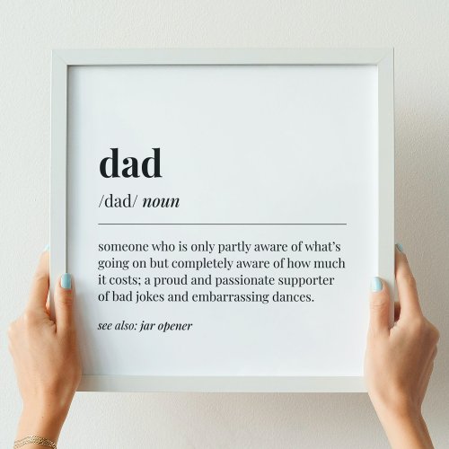 Funny Dad Definition Poster