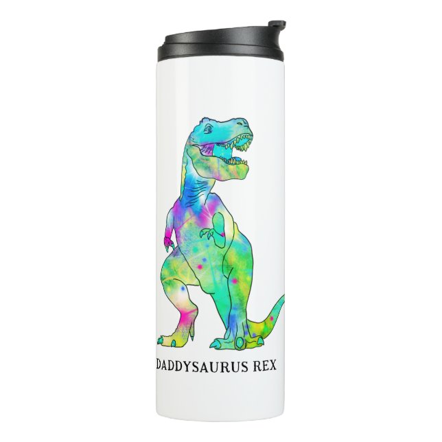 Funny Dad Dinosaur Quote Thermal Tumbler (Rotated Left)