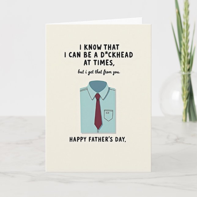 Funny Dad Dna Fathers Day Card (Front)
