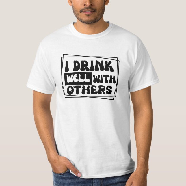 Funny Dad Drinking Design T-Shirt (Front)