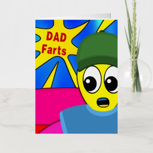 Funny Dad Farts Foil Greeting Card