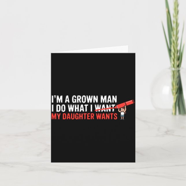 Funny Dad Father Daughter Humor Man Fatherhood Fam Card (Front)