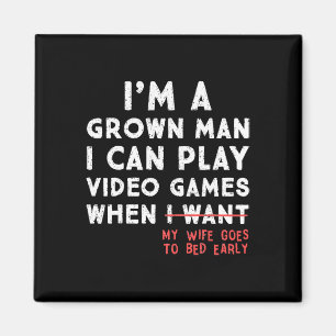 Funny Dad Father Gamer I Can Play Video Games Gami Magnet