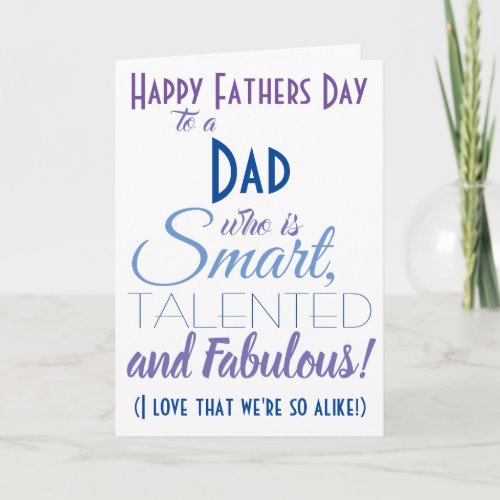 Funny Dad Fathers Day Card