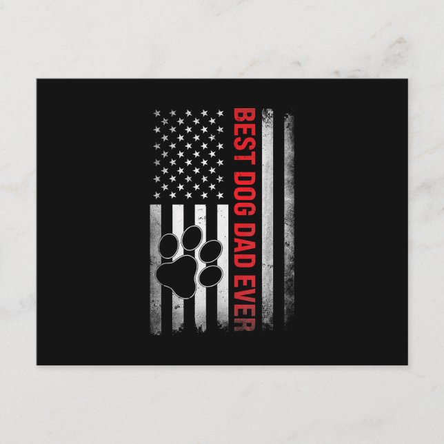 Funny Dad Fathers Day Dog Dad Enclosure Card (Front)