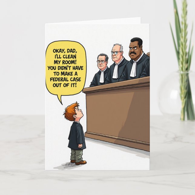 Funny Dad Federal Case Card (Front)
