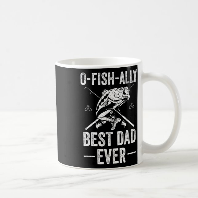 Funny Dad Fish B Fishing Father  Coffee Mug (Right)