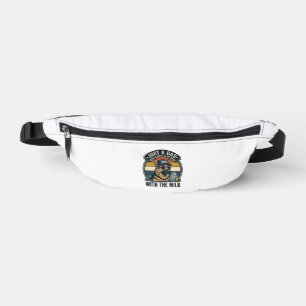 Funny Dad German Shepherd Milk Retro Shirt Design_ Fanny Pack