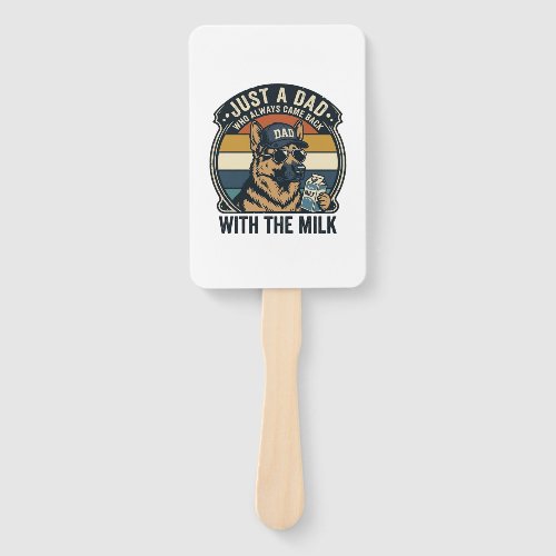 Funny Dad German Shepherd Milk Retro Shirt Design_ Hand Fan