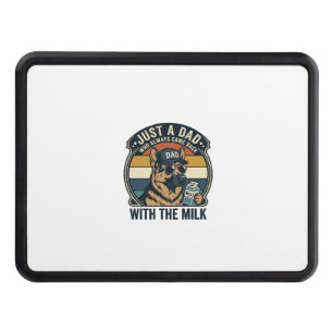 Funny Dad German Shepherd Milk Retro Shirt Design_ Hitch Cover