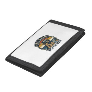 Funny Dad German Shepherd Milk Retro Shirt Design_ Tri-fold Wallet