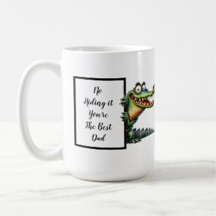 Funny dad gift with funny and quirky alligator coffee mug