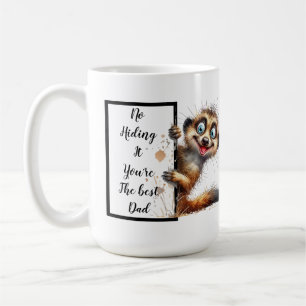 Funny dad gift with funny and quirky meerkat coffee mug