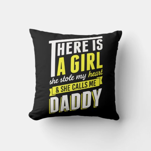 Funny Dad Gifts Designs From Daughter She Calls Me Throw Pillow