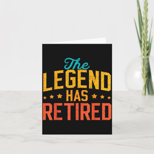 Funny Dad Grandpa Retirement The Legend Has Retire Card (Front)