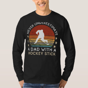 Funny Dad Hockey Stick Tee - Dads Puckish Humor Wi