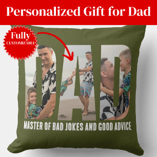 Funny Dad Humor Present Christmas Throw Pillow