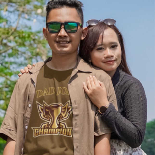 Funny Dad Joke Champion Trophy  T-Shirt (Creator Uploaded)