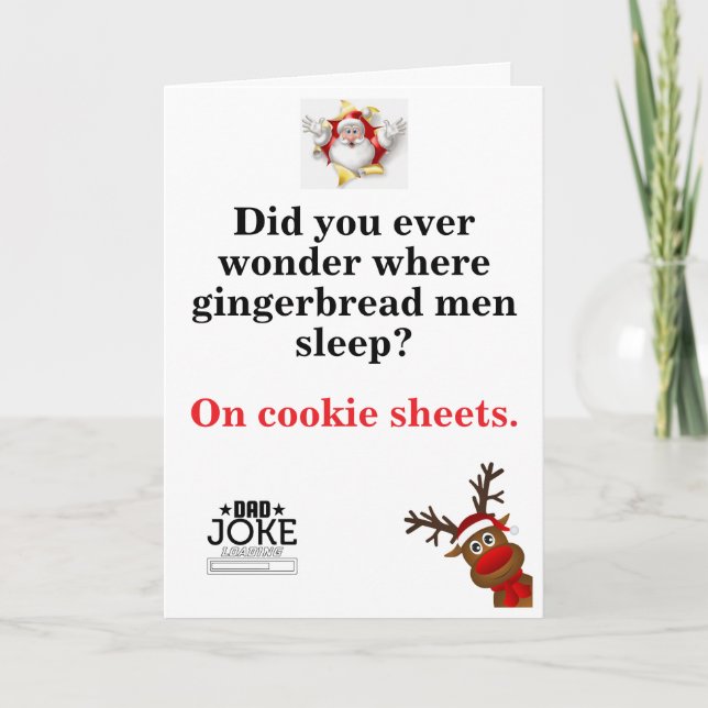 Funny Dad Joke Christmas Holiday Card (Front)