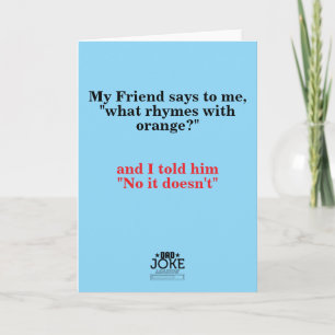Funny Dad Joke Designed Card