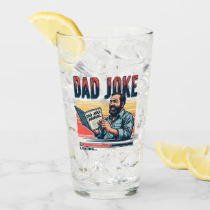 Funny Dad Joke Retro Humor Vintage Aesthetic Glass