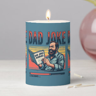 Funny Dad Joke Retro Humor Vintage Aesthetic Pillar Candle