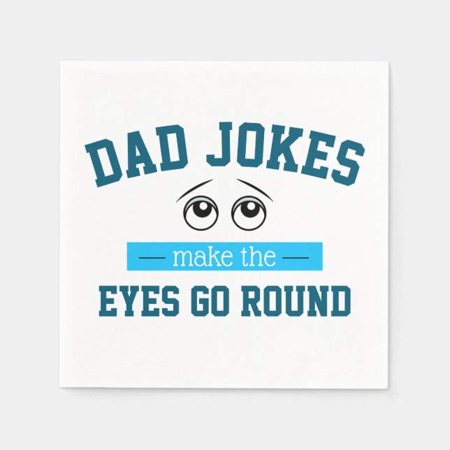 Funny Dad Jokes Father Pun Napkins (Front)