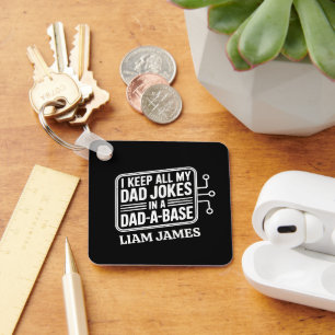 Funny Dad Jokes Fathers day gift for dad Keychain
