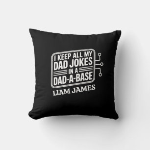 Funny Dad Jokes Fathers day gift for dad Throw Pillow