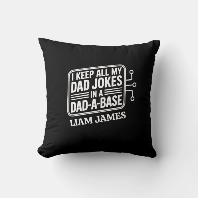 Funny Dad Jokes Fathers day gift for dad Throw Pillow (Front)